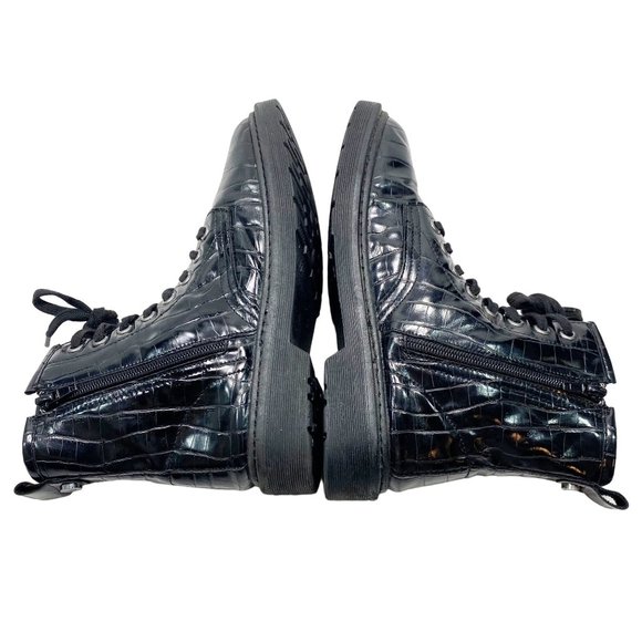 Steve Madden Black Vegan Flann Combat Boots 7 - Picture 9 of 11